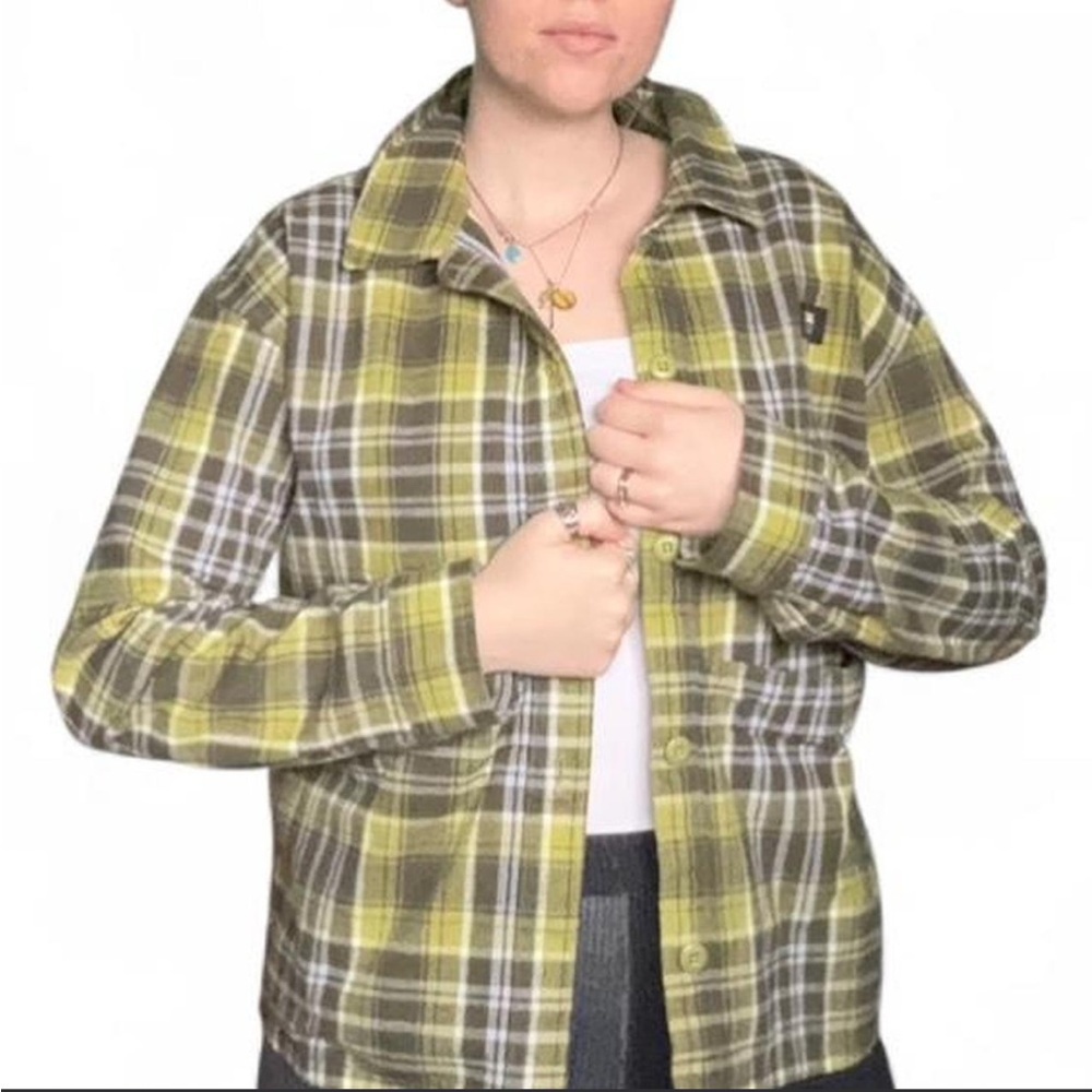 Vans Plaid Utility Jacket in Green and Yellow